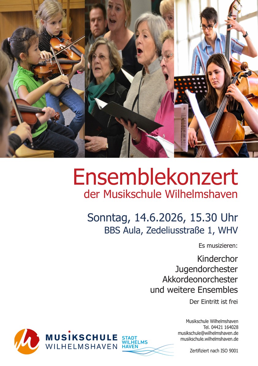 Ensemblekonzert der Musikschule Wilhelmshaven